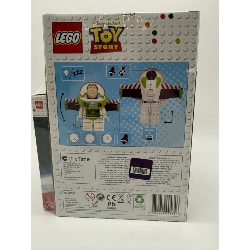 LEGO Toy Story Buzz Lightyear Alarm Clock & Watch W/ Mini Fig Pixar RARE New